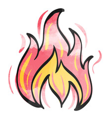 Watercolor style icon Fireman