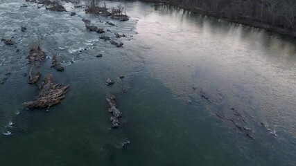 Great Falls National Park, Virginia 4k Aerial Drone Footage