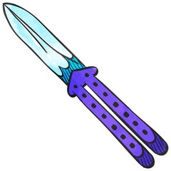 Watercolor style icon Knife
