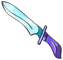 Watercolor style icon Knife