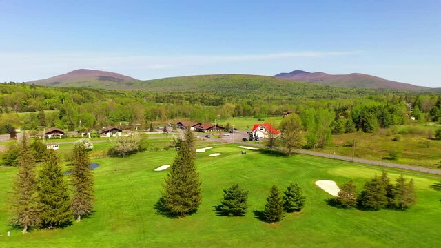 A Beautiful Aerial View of the Mountains in the Catskills
