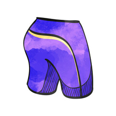 Watercolor style icon Cycling short