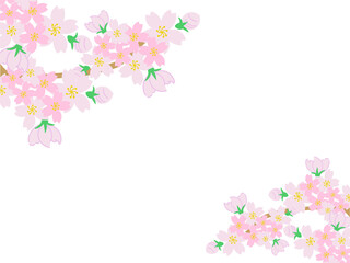 桜のフレーム　　桜の木モチーフ