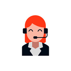 Customer service representative icon in color icon, isolated on white background 