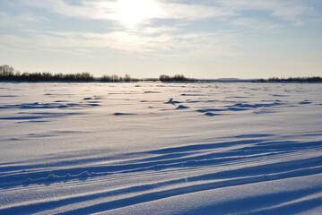 Evening on the Irtysh River, Omsk region, Siberia, Russia