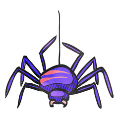 Watercolor style icon Spider