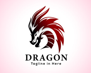 dragon snake head illustration logo symbol icon design inspiration