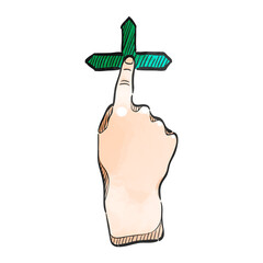Watercolor style icon Touchpad Gesture