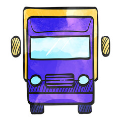 Watercolor style icon Truck