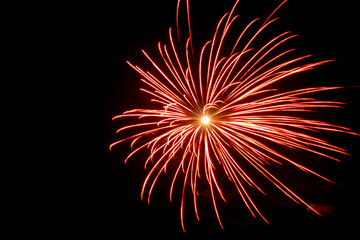 fireworks in the night sky fogos de artif&iacute;cio ano novo em Marata&iacute;zes ES Brasil