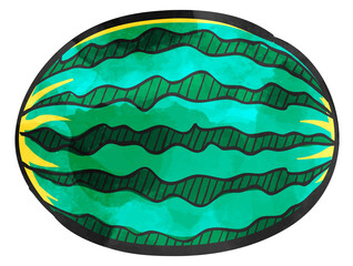 Obraz premium Watercolor style icon Water melon