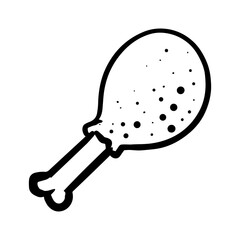Hand drawn chicken drum stick.
