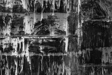 Fototapeta premium old worn black background iron, dents and scratches structure