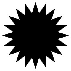 Starburst, sunburst radial, radiating motif, mandala clip-art vector