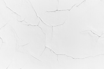 White concrete surface wall with cracks texture background