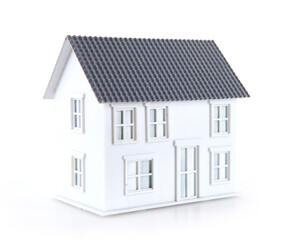 House model on white background