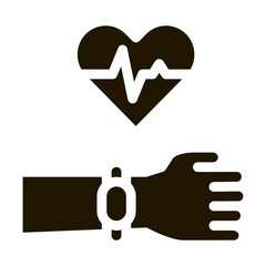 Fitness Tracker Icon Vector Glyph Illustration