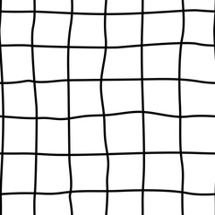 Line pattern in vector illustration. Isolated on white background. Black crossing lines on white background. Textile, paper, packaging design. Simple geometric ornament.