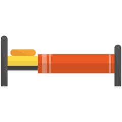 Hospital bed icon vector isolated on white background