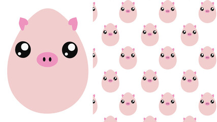 Obraz premium pig egg