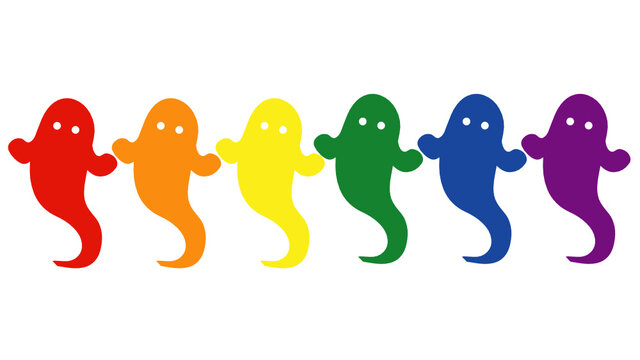 ghosts LGBT flag colors