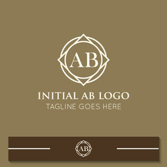 illustration vector graphic initial ab letter logo best for branding and icon