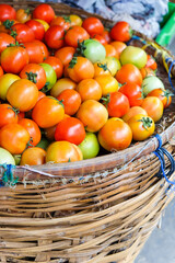 Ripe Tomatoes on street market