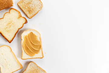 Sandwiches with peanut butter