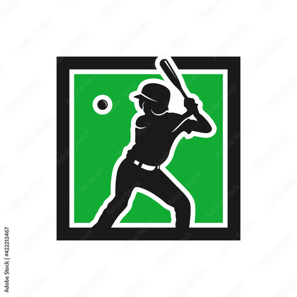 Poster modern sport baseball logo