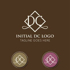 illustration vector graphic initial dc letter logo or icon best for branding and icon