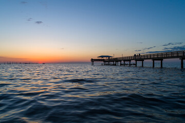 sunset at the pier