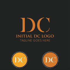 illustration vector graphic initial dc letter logo or icon best for branding and icon