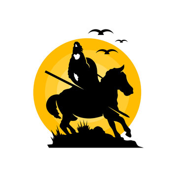 recommend clip art: equestrian archer warrior logo