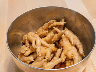 Close up shot of braised phoenix claws