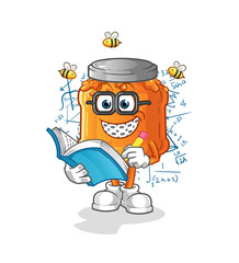 Obraz premium honey jam geek cartoon. cartoon mascot vector