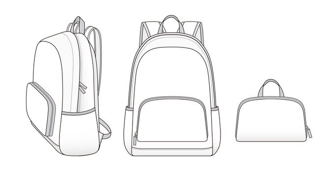 backpack or rucksack printable template | Backpack craft, Backpacks,  Leather wallet pattern