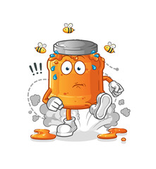 honey jam running illustration. character vector
