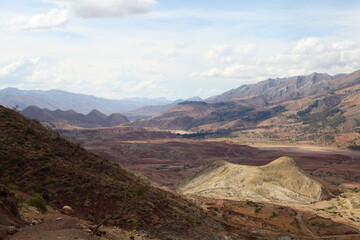 Hills near Sucre in Bolivia