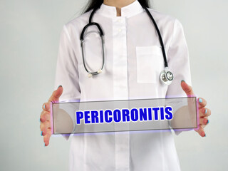 Healthcare concept meaning PERICORONITIS with sign on the piece of paper.