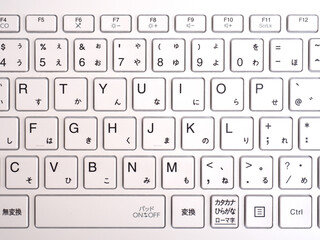 ノートパソコンのキーボード