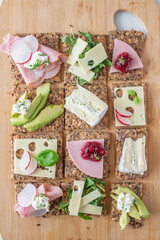 healthy home made crisp rye bread on a table