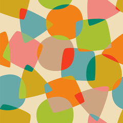 Geometric seamless pattern with colorful shapes . Creative texture for fabric, textile