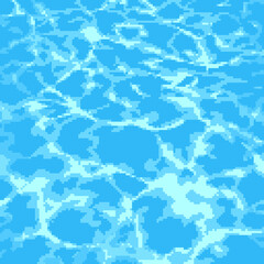 pixel art of water pool background