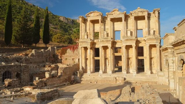 Celsius Library in ancient city Ephesus, Turkey