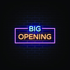 Big Opening Neon Signs Style 