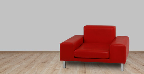 red chair in the room