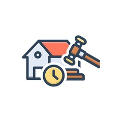 color illustration icon for temporary