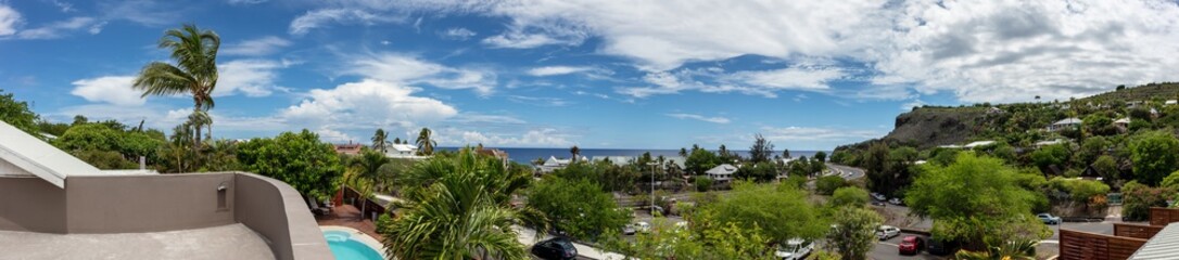 Fototapeta na wymiar Panorama on Boucan Canot resorts in Reunion Island