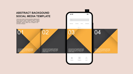 Abstract background social media template modern concept
