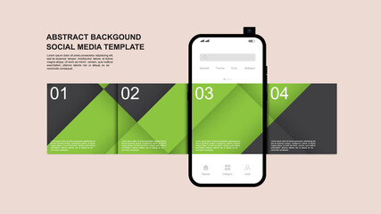 Abstract background social media template modern concept